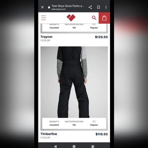 Obermeyer teen ski pants sz 8